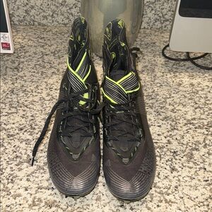 Nike Black and Green Athletic Cleats